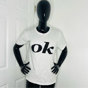 H&M OK White T-Shirt